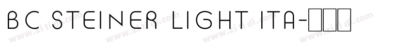BC Steiner Light Ita字体转换